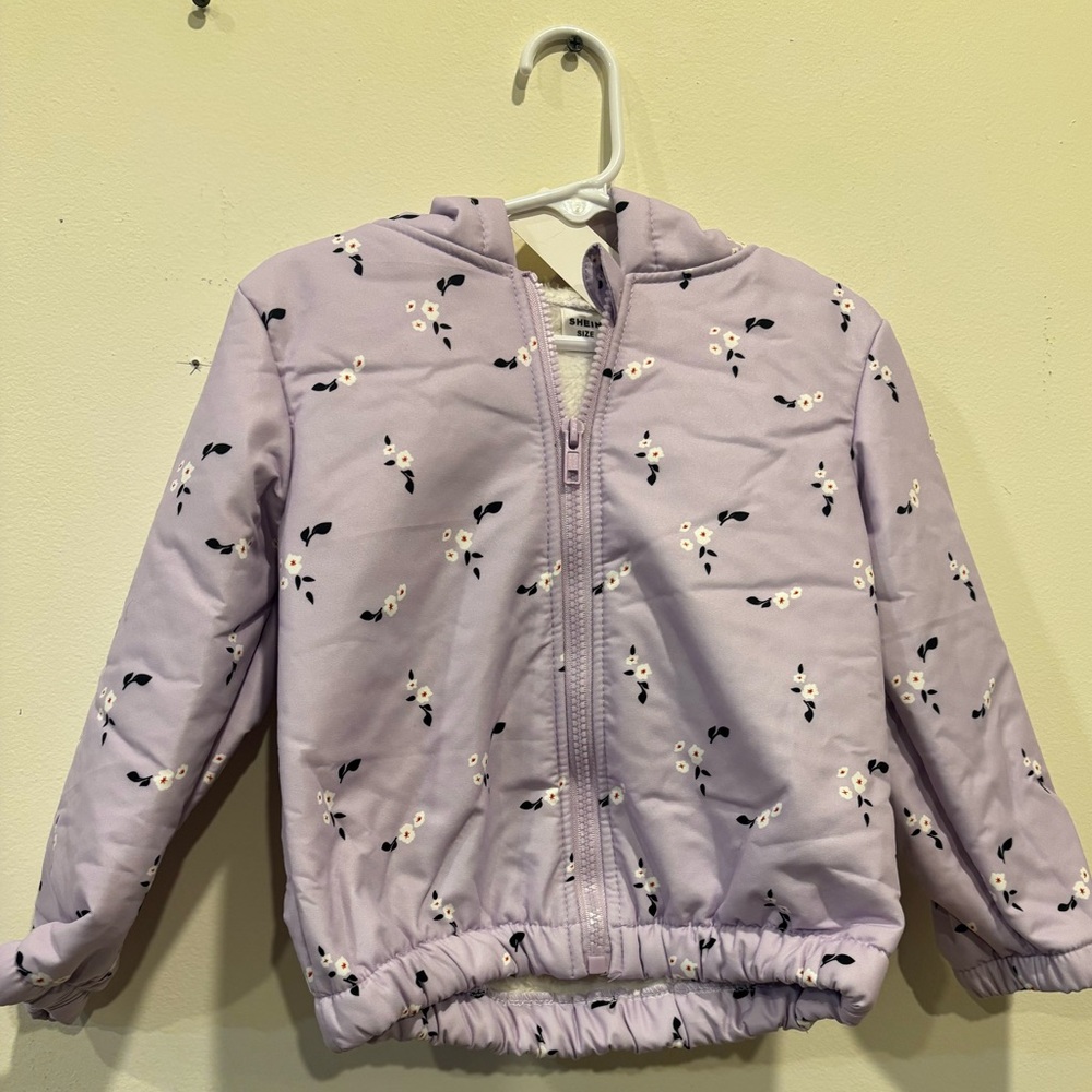 Floral Lavender Puffer Jacket
